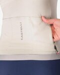 CASTELLI Rövid ujjú kerékpáros mez - ESPRESSO 2 W - elefántcsont