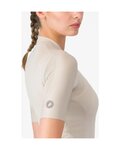 CASTELLI Rövid ujjú kerékpáros mez - ESPRESSO 2 W - elefántcsont