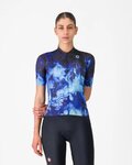 CASTELLI Rövid ujjú kerékpáros mez - COSMIC VORTEX - kék