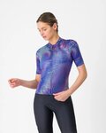 CASTELLI Rövid ujjú kerékpáros mez - COSMIC VORTEX - lila