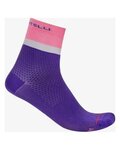 CASTELLI Klasszikus kerékpáros zokni - TONAL LOGO W 18 - lila