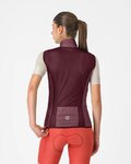 CASTELLI Kerékpáros mellény - ARIA 2 W - bordó