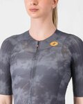 CASTELLI Rövid ujjú kerékpáros mez - RACE 8S W - szürke