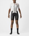 CASTELLI Kerékpáros overall - FREE SANREMO 2 W - fehér/fekete