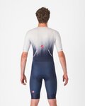 CASTELLI Kerékpáros overall - CORE TRI SUIT SHORT SLEEVE - kék/fehér