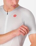 CASTELLI Rövid ujjú kerékpáros mez - FREE SPEED 3 RACE TOP - fehér