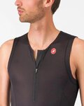 CASTELLI Ujjatlan kerékpáros mez - FREE SPEED 3 TOP - fekete