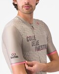 CASTELLI Rövid ujjú kerékpáros mez - GIRO COLLE DELLE FINESTRE - bézs