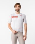 CASTELLI Rövid ujjú kerékpáros mez - GIRO109 ROME - fehér/piros