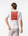 CASTELLI Rövid ujjú kerékpáros mez - GIRO109 ROME - fehér/piros