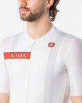 CASTELLI Rövid ujjú kerékpáros mez - GIRO109 ROME - fehér/piros