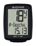 SIGMA SPORT tachométer - BC 7.16 TOPLINE 016 - fekete