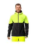 VAUDE Kerékpáros szélálló dzseki - QIMSA SOFTSHELL - fekete/sárga