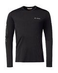 VAUDE Hosszú ujjú kerékpáros póló - MONVISO MERINO - fekete