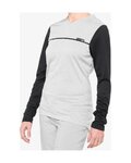 100% SPEEDLAB Hosszú ujjú kerékpáros mez nyári - RIDECAMP W - szürke/fekete