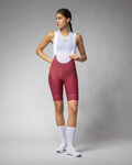 ALÉ Rövid kerékpáros nadrág kantárral - MAGIC COLOUR PR-E - piros
