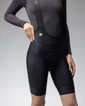ALÉ Rövid kerékpáros nadrág kantárral - PR-E MAGIC COLOUR - fekete