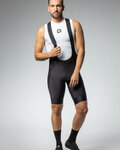 ALÉ Rövid kerékpáros nadrág kantárral - R-EV1 K-COLDBLACK 2.0 - fekete