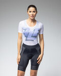 ALÉ Rövid ujjú kerékpáros póló - INTIMO MULTIVERSO - fehér/kék