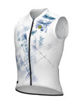 ALÉ Ujjatlan kerékpáros mez - MIRROR PR-E - fehér/kék