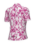 ALÉ Rövid ujjú kerékpáros mez - ESSENZA PRAGMA - fehér/rózsaszín