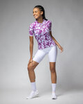 ALÉ Rövid ujjú kerékpáros mez - ESSENZA PRAGMA - fehér/lila