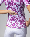 ALÉ Rövid ujjú kerékpáros mez - ESSENZA PRAGMA - fehér/lila