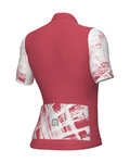 ALÉ Rövid ujjú kerékpáros mez - PALM PR-E - piros/fehér