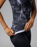 ALÉ Ujjatlan kerékpáros mez - MARBLE PRAGMA - fekete/fehér