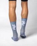 ALÉ Klasszikus kerékpáros zokni - SAUVAGE - kék/fehér
