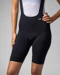 ALÉ Rövid kerékpáros nadrág kantárral - WATT 3.6 R-EV1 - fekete