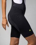 ALÉ Rövid kerékpáros nadrág kantárral - WATT 3.6 R-EV1 - fekete