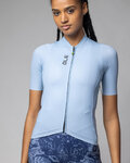 ALÉ Rövid ujjú kerékpáros mez - COLOR BLOCK PRAGMA - világoskék