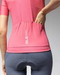 ALÉ Rövid ujjú kerékpáros mez - PRAGMA COLOR BLOCK - rózsaszín