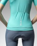 ALÉ Rövid ujjú kerékpáros mez - PRAGMA COLOR BLOCK - türkiz