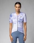 ALÉ Rövid ujjú kerékpáros mez - ATMOSFERA PR-E - fehér/lila