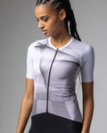 ALÉ Rövid ujjú kerékpáros mez - SPRINTER R-EV1 - fehér/lila/szürke
