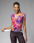 ALÉ Rövid ujjú kerékpáros póló - LILIUM INTIMO - fehér/lila/piros/narancssárga