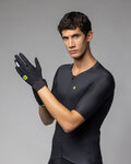 ALÉ Kerékpáros kesztyű hosszú ujjal - SPINTA - fekete