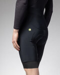 ALÉ Rövid kerékpáros nadrág kantárral - PRAGMA WINTER 2.0 - fekete