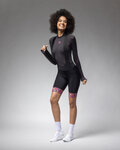 ALÉ Rövid kerékpáros nadrág kantárral - PR-E HIKE - fekete