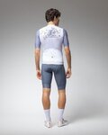 ALÉ Rövid ujjú kerékpáros mez - PR-E MEGABYTE 2.0 - fehér/kék