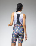 ALÉ Rövid kerékpáros nadrág kantárral - PR-E MASTER GRAPHIC - kék/színes