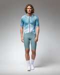ALÉ Rövid ujjú kerékpáros mez - FAN PR-E - kék/fehér