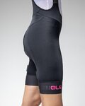 ALÉ Rövid kerékpáros nadrág kantárral - PRAGMA TRAGUARDO 2.0 - fekete