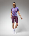 ALÉ Rövid ujjú kerékpáros mez - PRAGMA LINFA - lila/kék