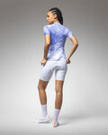 ALÉ Rövid ujjú kerékpáros mez - PR-E FAN - kék/fehér