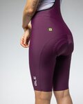 ALÉ Rövid kerékpáros nadrág kantárral - R-EV1 GO - bordó