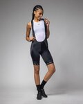ALÉ Rövid kerékpáros nadrág kantárral - STRADA 2.0 PR-E - fekete