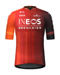 GOBIK Rövid ujjú kerékpáros mez - ODYSSEY INEOS GRENADIERS 2024 - piros/narancssárga